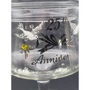 Viking Glass 25th Anniversary Covered Compote Candy 8" Dish USA Vintage MCM Gift